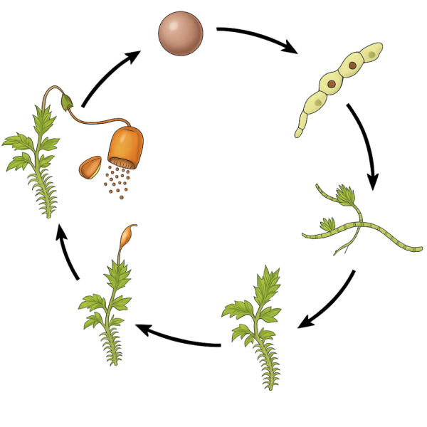 Модель аппликация Размножение мха